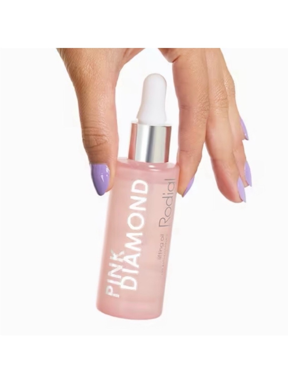 Rodial Pink Diamond Lifting Oil in Soft Pink Bottle